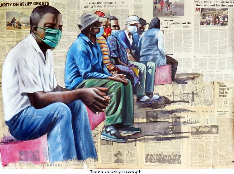 Le plasticien sud-africain Andrew Ntshabele expose à Paris une chronique de la vie à Johannesburg pendant le Covid