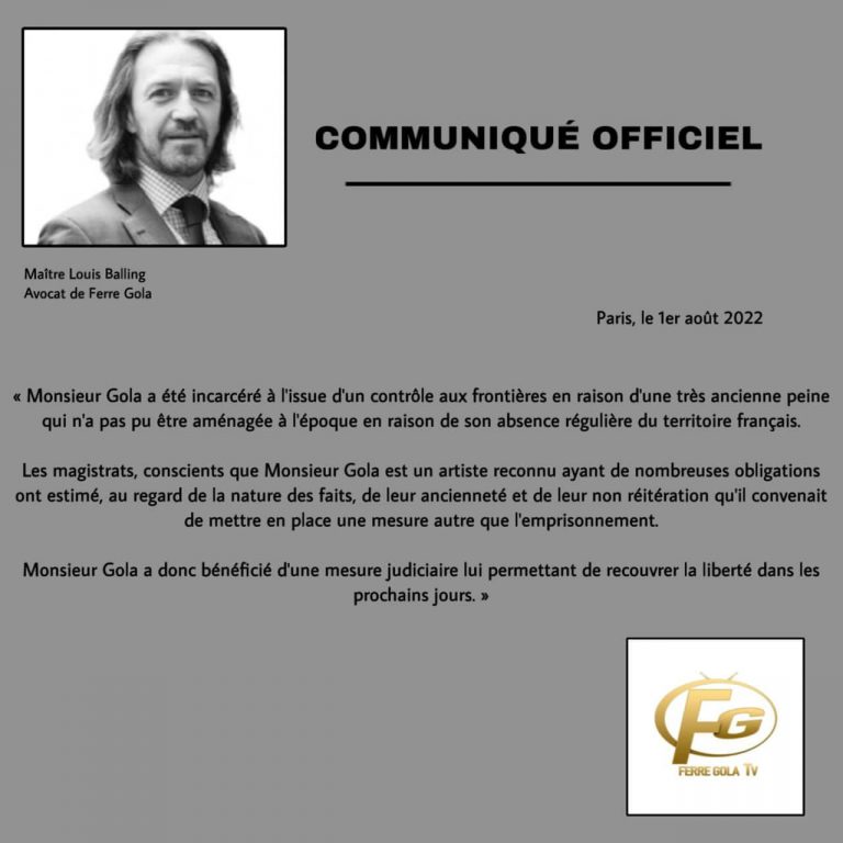 People : sortie imminente de Ferre Gola