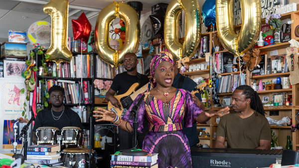 Superstar Angélique Kidjo sings at the 1000th Tiny Desk — and speaks from her heart