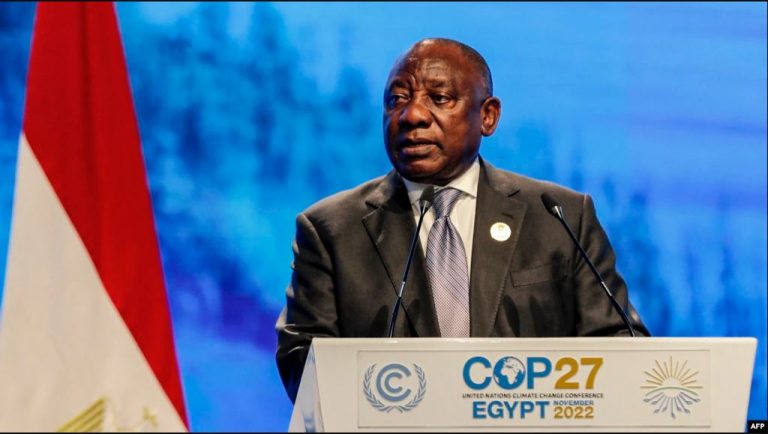 COP27: Ramaphosa Critique Des Aides Financières « Hors De Portée »