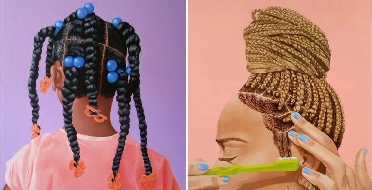 Cette Artiste Explore La Beauté Des Coiffures Traditionnelles Africaines