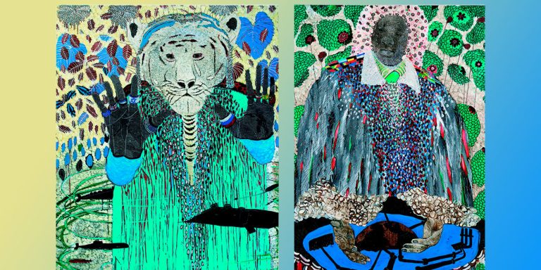 Au Centre De La Peinture D’Omar Ba, Des Potentats Excentriques Et Grotesques
